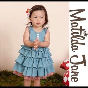 Matilda Jane Blue Ruffle Dress